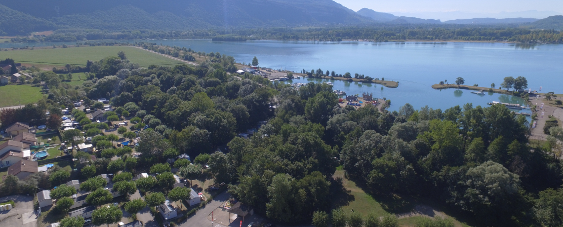 Vue arienne du camping