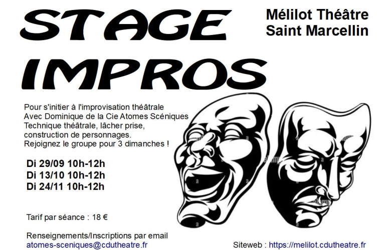 Stage impro Du 29 sept au 24 nov 2024